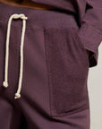 Perfectwhitetee Rosanna French Terry Pant Plum