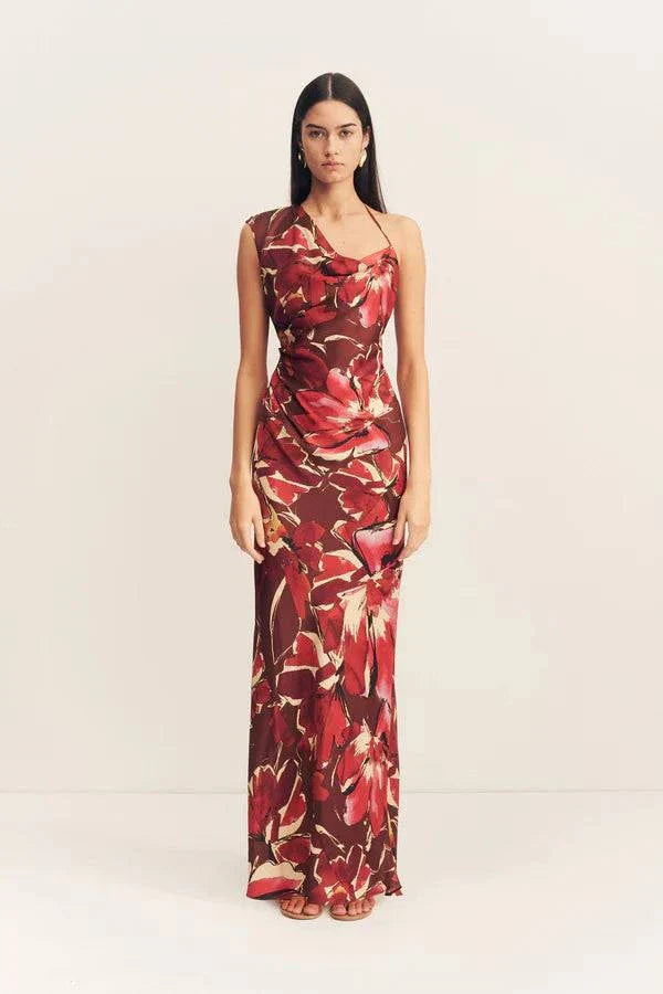 Shona Joy Nolita Side Split Maxi Dress Rosewood Floral