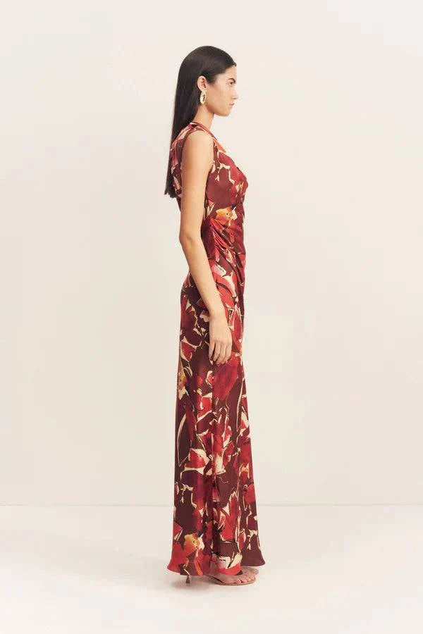 Shona Joy Nolita Side Split Maxi Dress Rosewood Floral