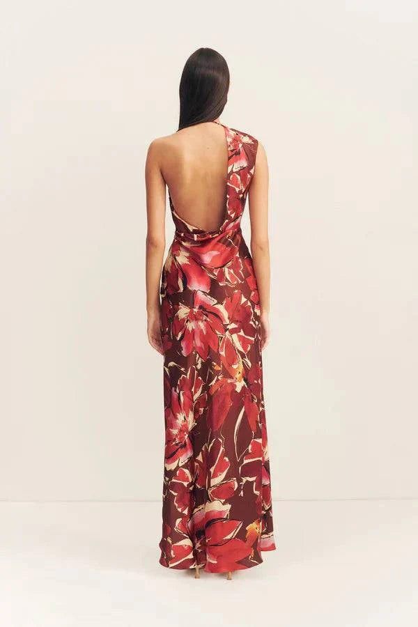 Shona Joy Nolita Side Split Maxi Dress Rosewood Floral