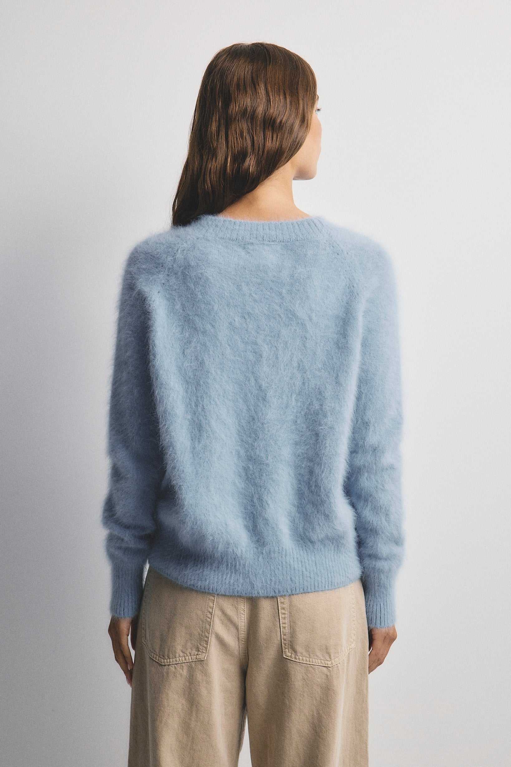World Of Nomads Adele Cashmere Crew Neck Knit Sky