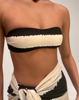 Zulu and Zephyr Bandeau Top Tye Dye Stripe