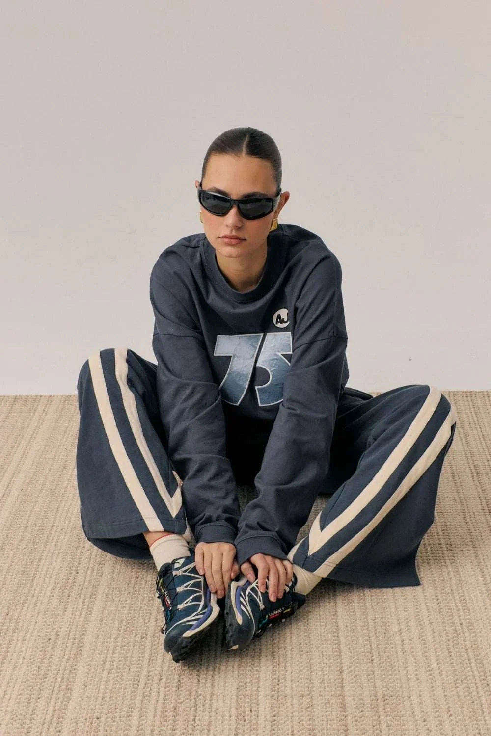 Araminta James Daytona L/S Top Washed Black