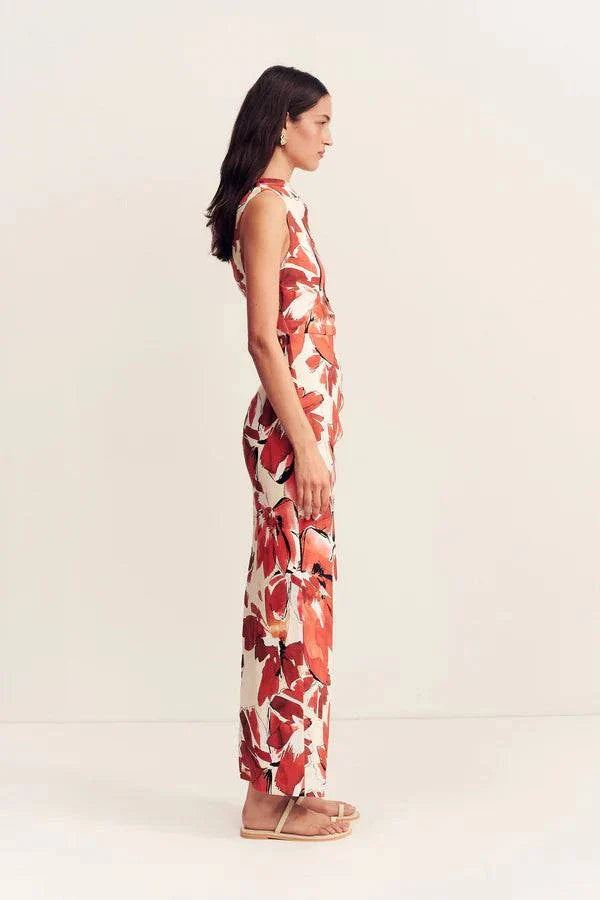 Shona Joy Ember Draped Maxi Dress Blooming Blossom