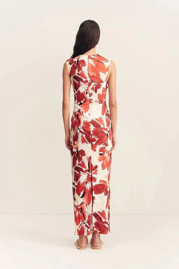 Shona Joy Ember Draped Maxi Dress Blooming Blossom