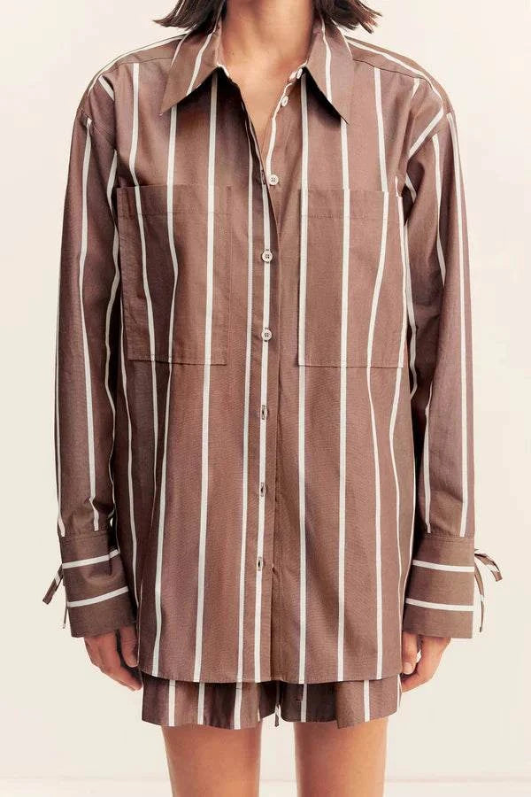 Shona Joy Spencer Cafe Au Laite Shirt