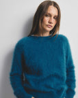 World Of Nomads Adele Cashmere Crew Neck Knit Ocean