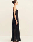 Shona Joy Irving Polka Dot Maxi Dress Black 