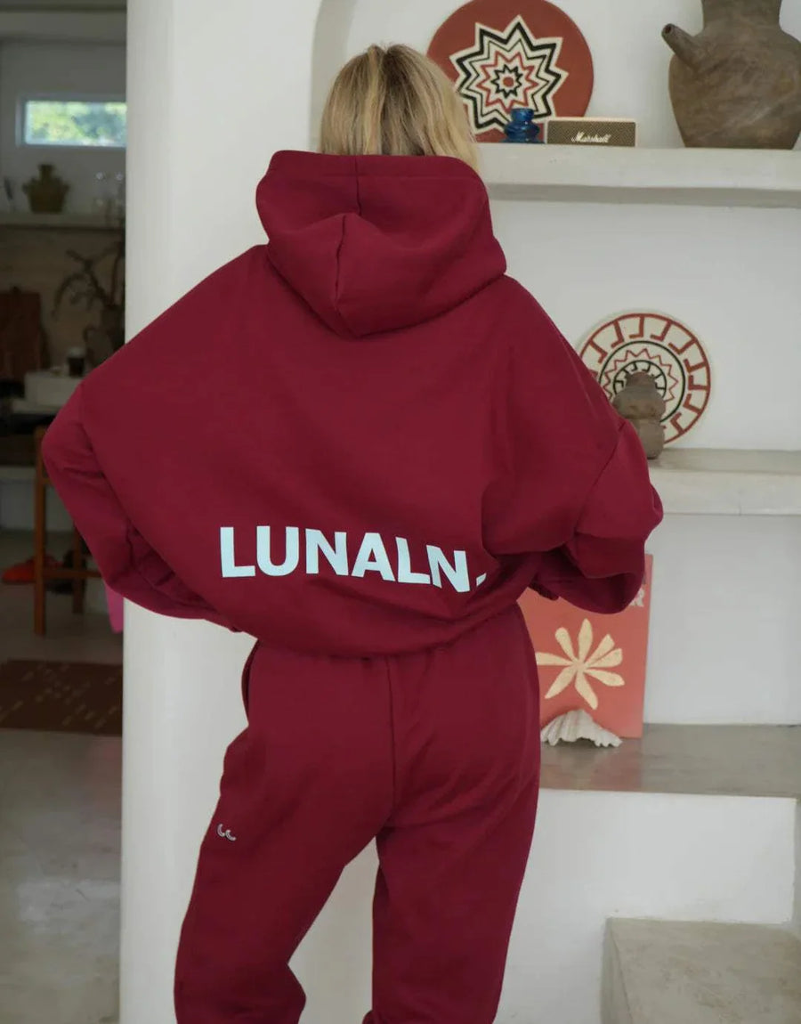 Luna Lane The Club Hoodie Cherry