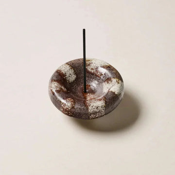 Gentle Habits Glass Vessel Incense Holder Chocolate