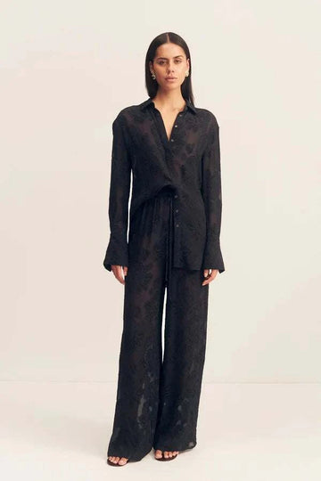 Shona Joy Bowery Drawstring Pant Noir