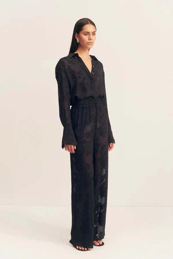 Shona Joy Bowery Drawstring Pant Noir