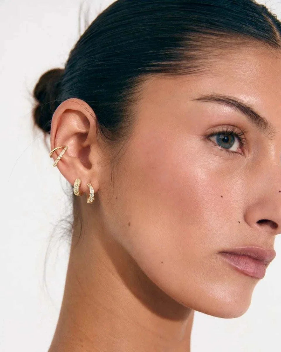De Sur Curve Earrings Gold
