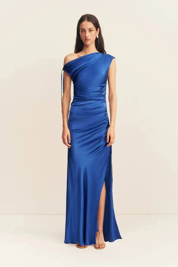 Shona Joy Tatum Gathered Maxi Dress Ultramarine