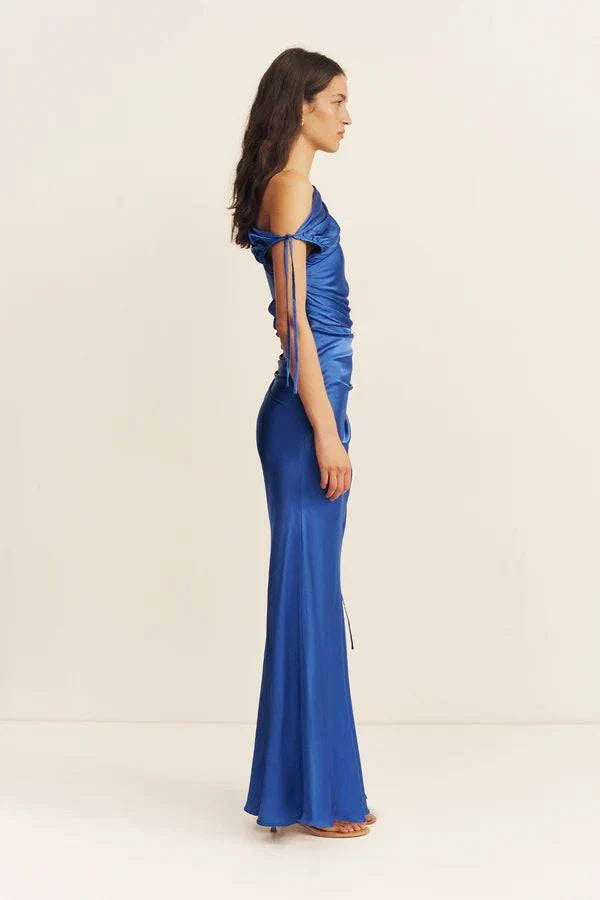 Shona Joy Tatum Gathered Maxi Dress Ultramarine