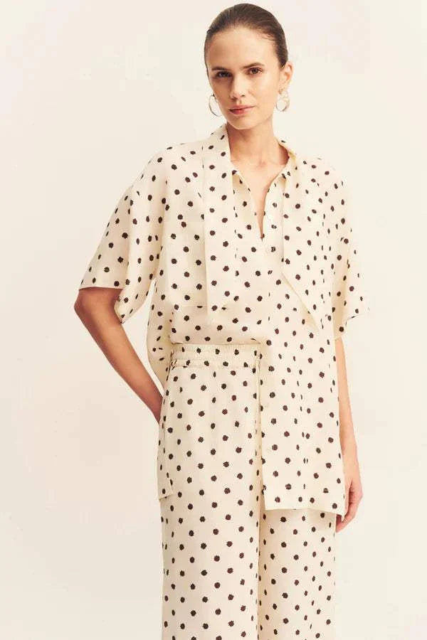 Shona Joy Houston Side Split Shirt Blanc