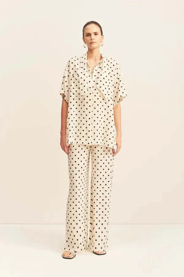 Shona Joy Houston Side Split Shirt Blanc