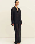 Shona Joy Irving Polka Dot Sheer Pant Black