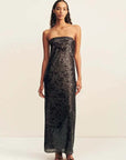 Shona Joy Amerie Strapless Maxi Dress Port Royale