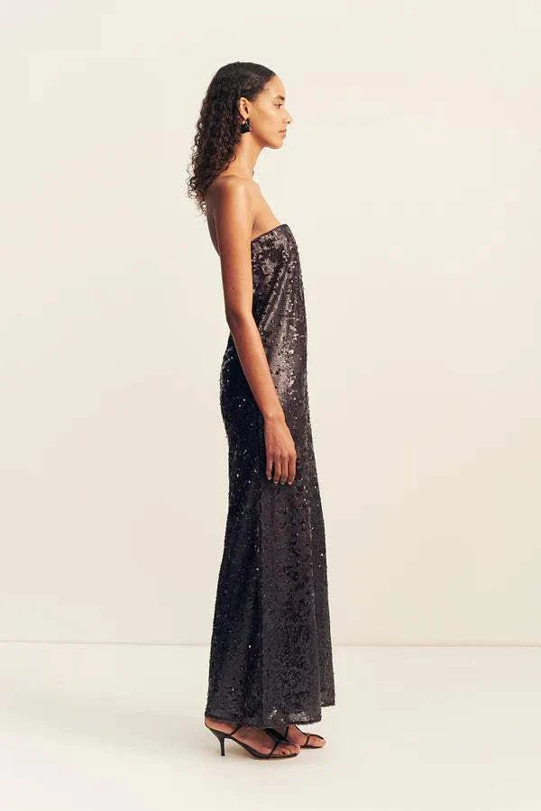 Shona Joy Amerie Strapless Maxi Dress Port Royale