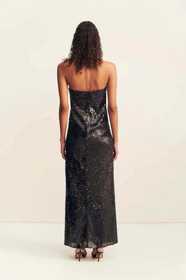 Shona Joy Amerie Strapless Maxi Dress Port Royale