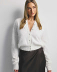 World Of Nomads Frankie Cashmere Crew Neck Cardigan Snow