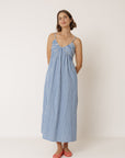 Indi and Cold Strappy Gingham Dress Azul Britanico