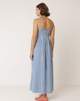 Indi and Cold Strappy Gingham Dress Azul Britanico