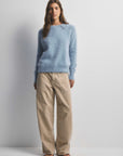 World Of Nomads Adele Cashmere Crew Neck Knit Sky