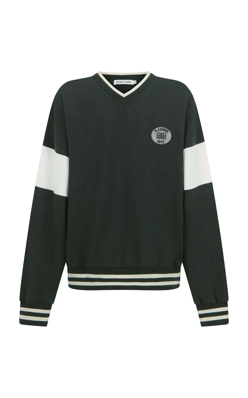 Araminta James AJ Applique Sweatshirt Washed Black