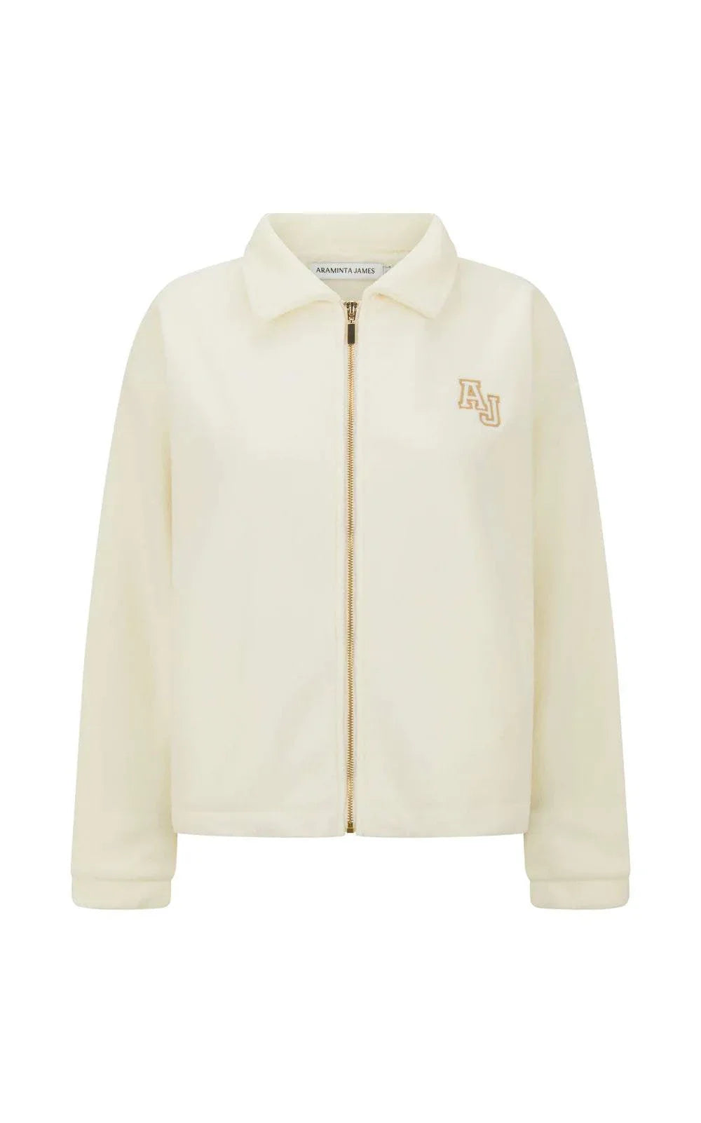 Araminta James Sherpa Zip Through Jacket in Coconut