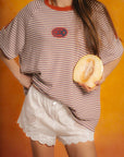 Ciao Ciao Vacation Amber Stripe Racer Tee