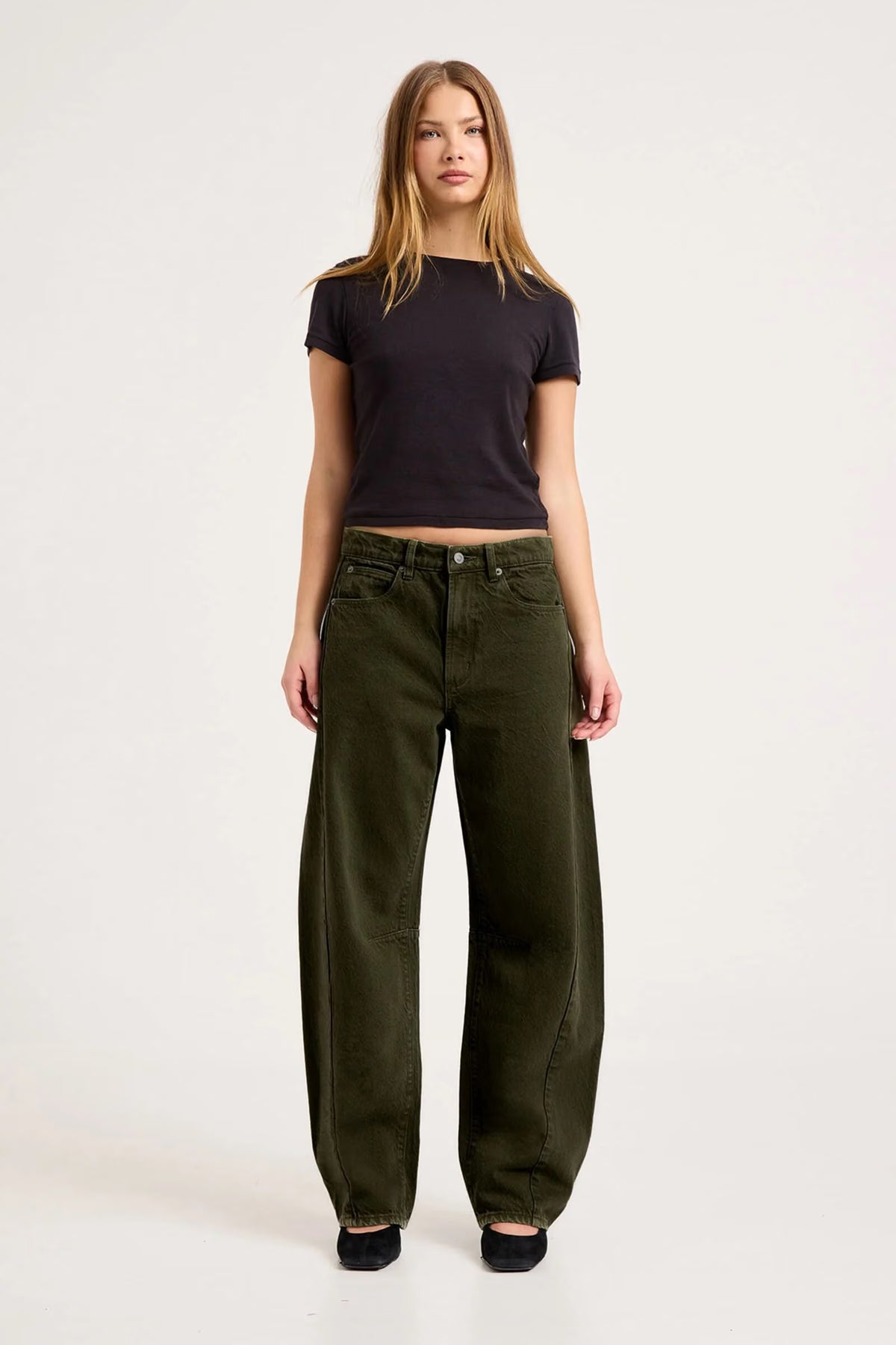 Rollas Arc Barrel Jeans Long Military