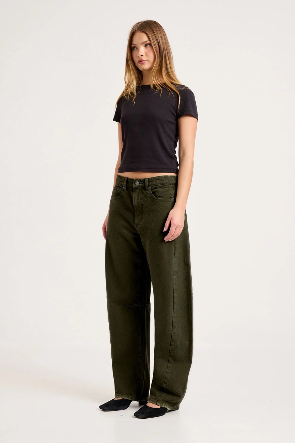 Rollas Arc Barrel Jeans Long Military