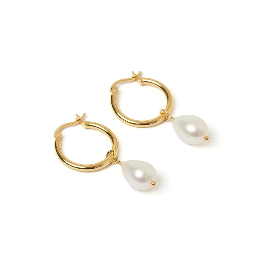 Arms of Eve Augusta Fresh Water Pearl Gold Hoop