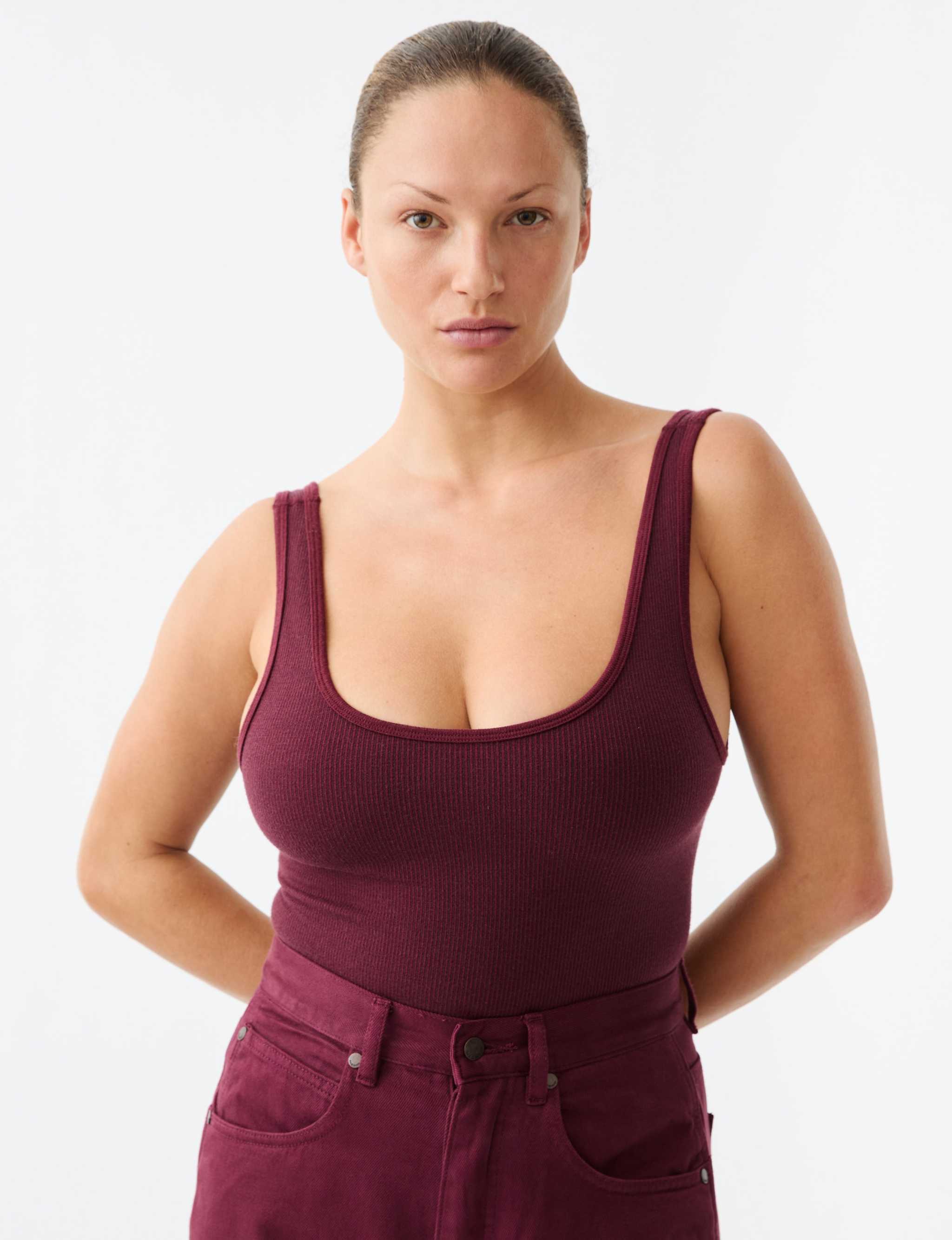 Nagnata Avika Wool Tank Mulberry