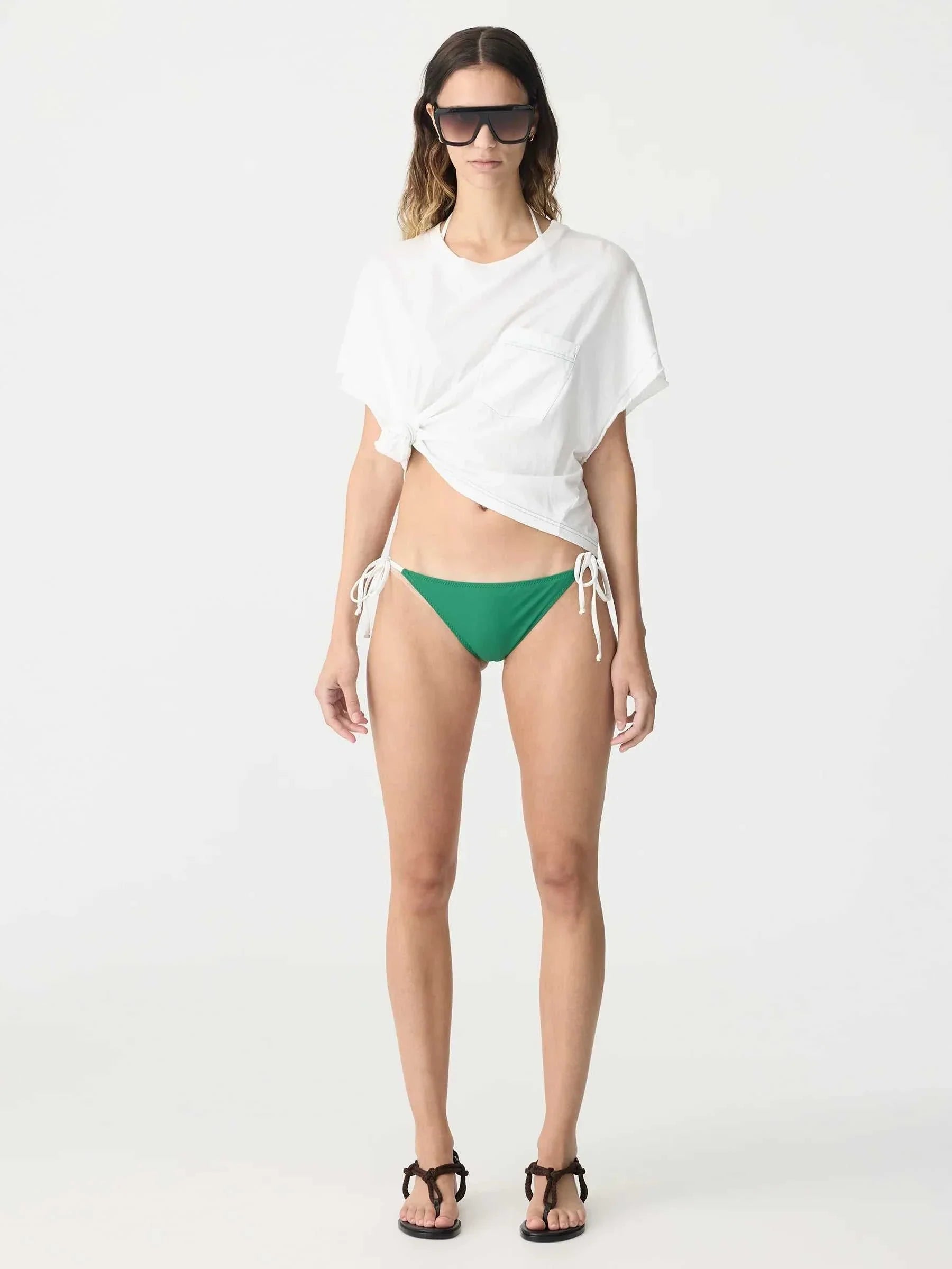 Bassike Boxy Pocket Detail Short Sleeve Tshirt White