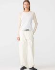 Bassike Panelled Baby Long Sleeve T Shirt White Ecru