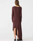 Bassike Longerline Reversible Dress Cocoa