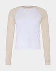 Bassike Panelled Baby Long Sleeve T Shirt White Ecru