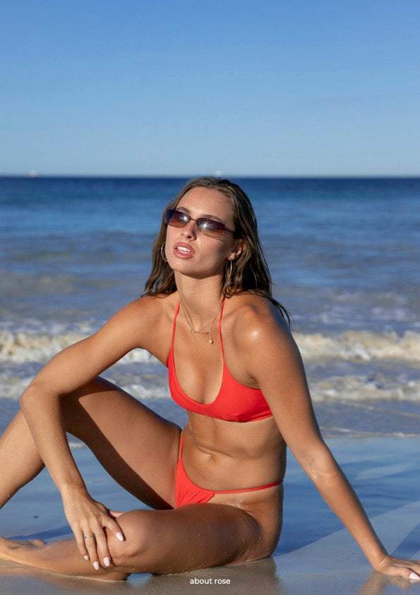 About Rose Lola Halter Top Poppy