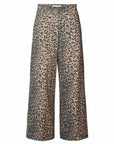 Rabens Saloner Inja Leopard Print Wide Leg Pants