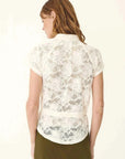 Rowie Allie Peplum Blouse Bone