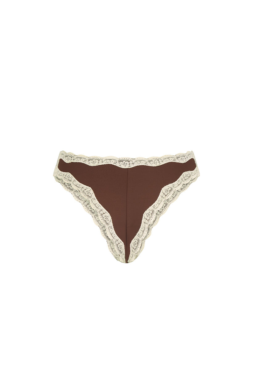 Spell Amour Lace Brief Coconut