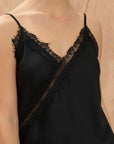 Charli Andrea Lace Top Black One Size