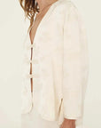 Rowie Atta Jacquard Tang Shirt Ivory Floral