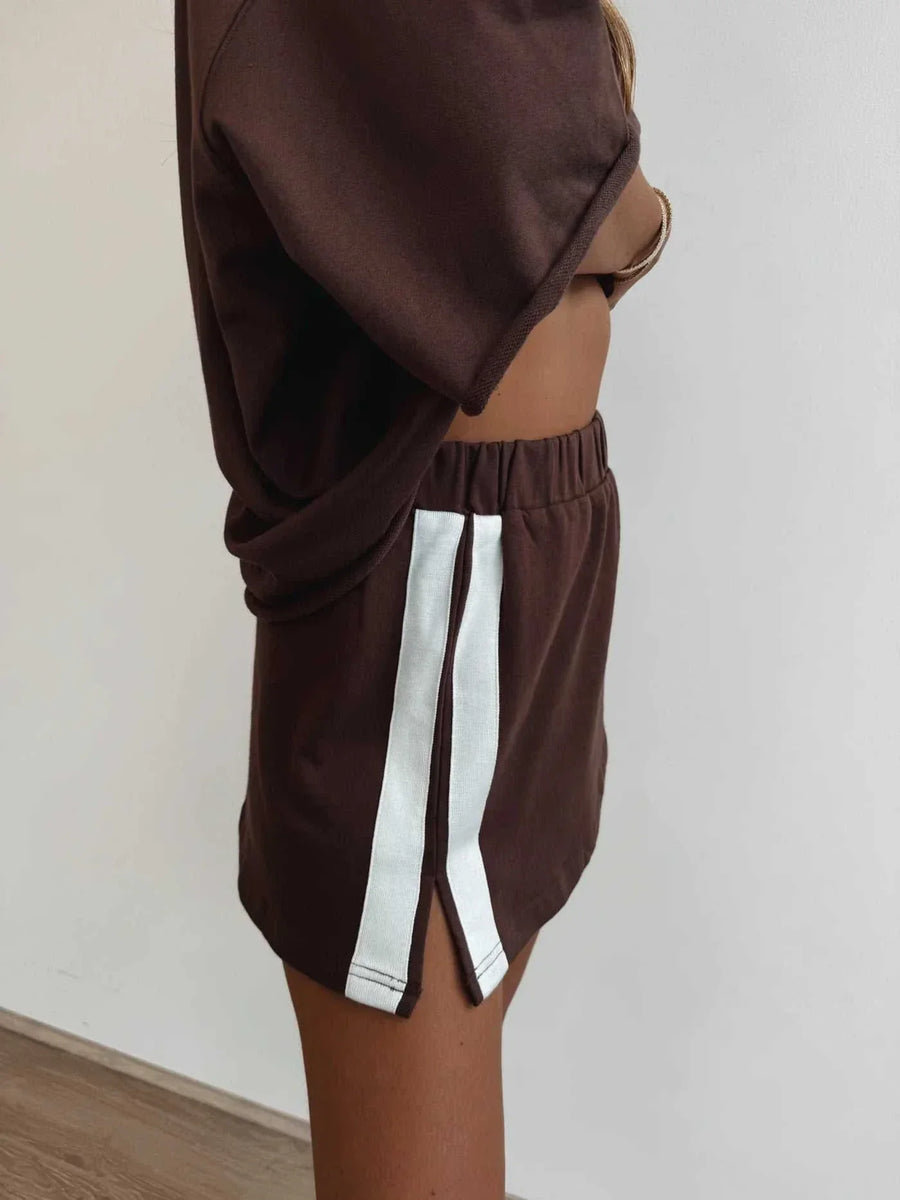 Luna Lane Maya Mini Skirt Chocolate