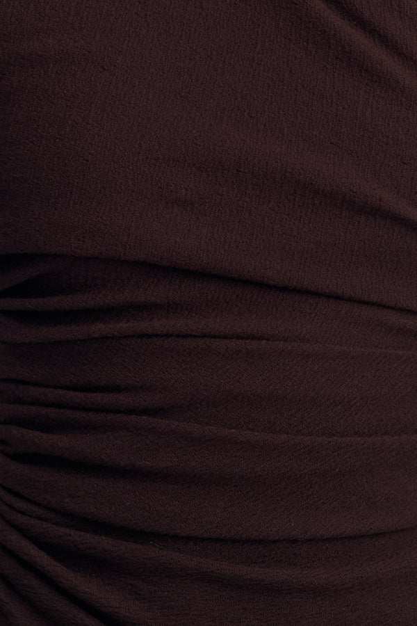 Shona Joy Beau Off Shoulder Twist Front Top Espresso