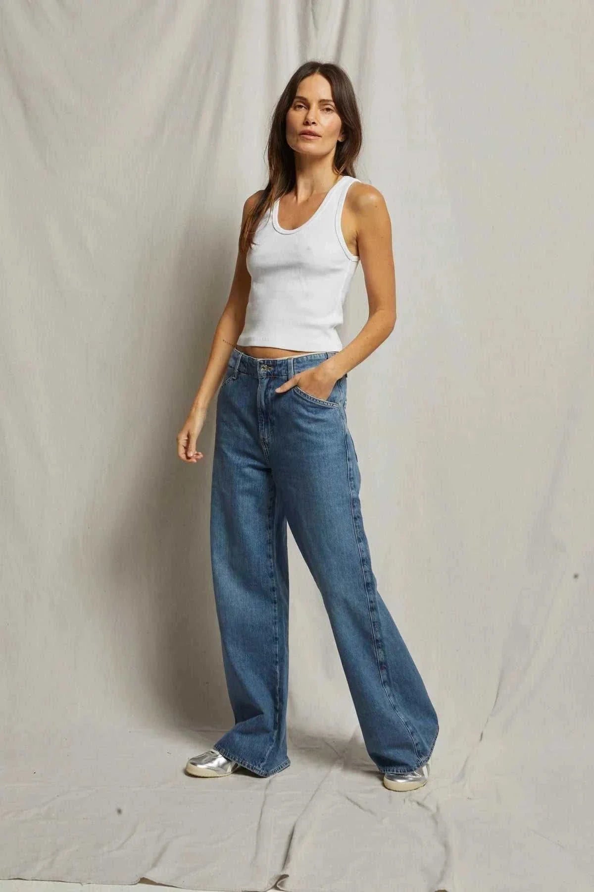 Perfectwhitetee Blondie Structured Rib Bra Friendly Tank White