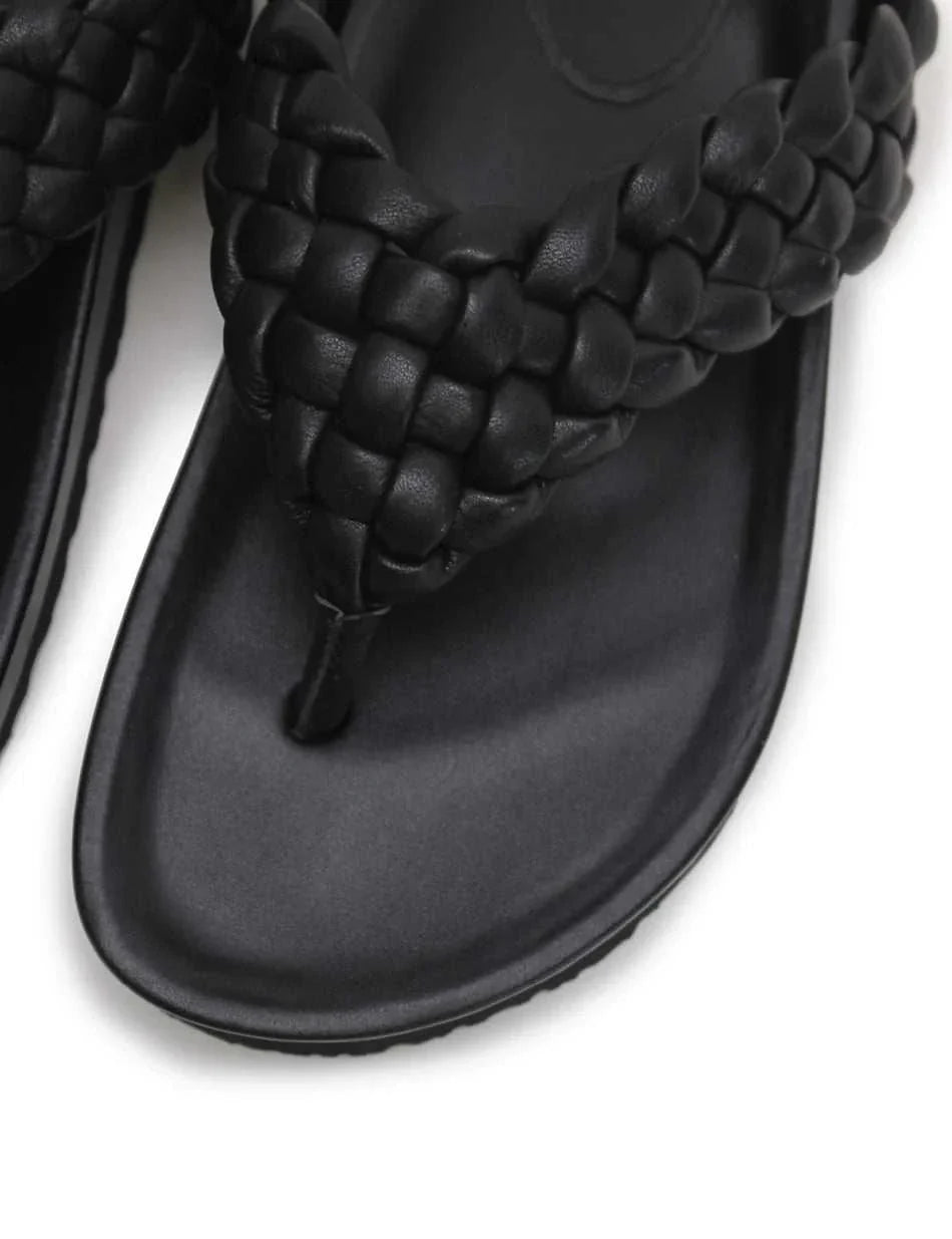 La Tribe Braided Sandal Black